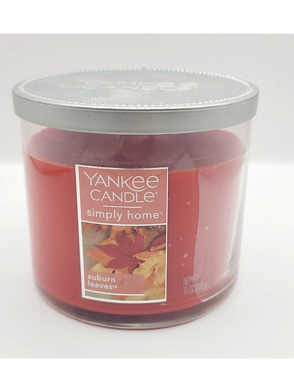 Yankee Candle Simply Home Auburn Leaves 10 Oz Scented Jar Candle Red Discontinue